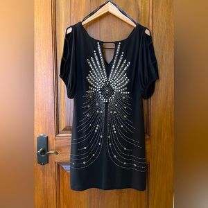 Bisou Dress with Jewels in Black Size 10